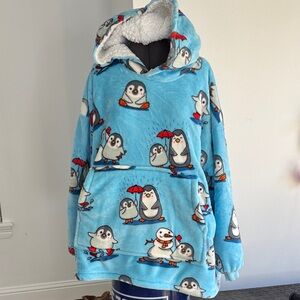 Cozy Blue Penguin Oodie